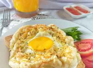 Foto resep Egg On a Cloud with Cheddar and Parsley