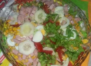 Una foto de Ensalada primaveral ideal para ese día de mucho calor