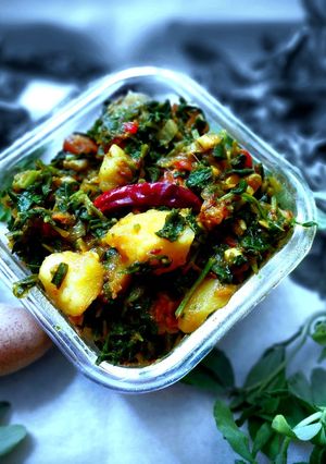 A picture of Aloo Methi ki Sabzi.