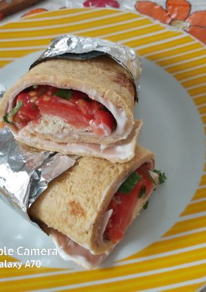 Omlett tekercs recept fotója