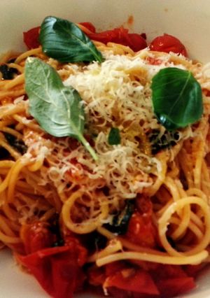 番茄義麵 Spaghetti con pomodoro 的食譜成品照片