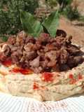 Braised Lamb Shanks with Hummus Moutabal