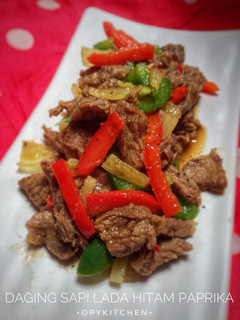 Foto resep Daging sapi lada hitam paprika