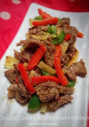 Foto resep Daging sapi lada hitam paprika