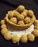 Sesame seeds and Rajgira laddu