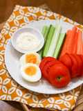 Sarapan: Telur Rebus, veggies