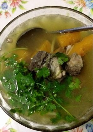 Hình của món Bí Đỏ Ninh Xương.