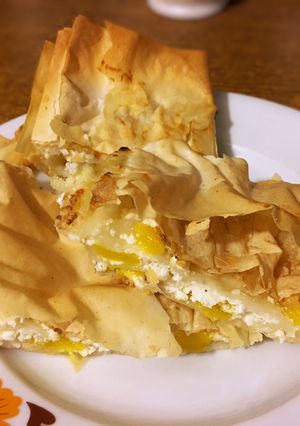 Túrós - barackos rétes recept fotója