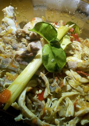 Foto resep Ayam suwir daun jeruk