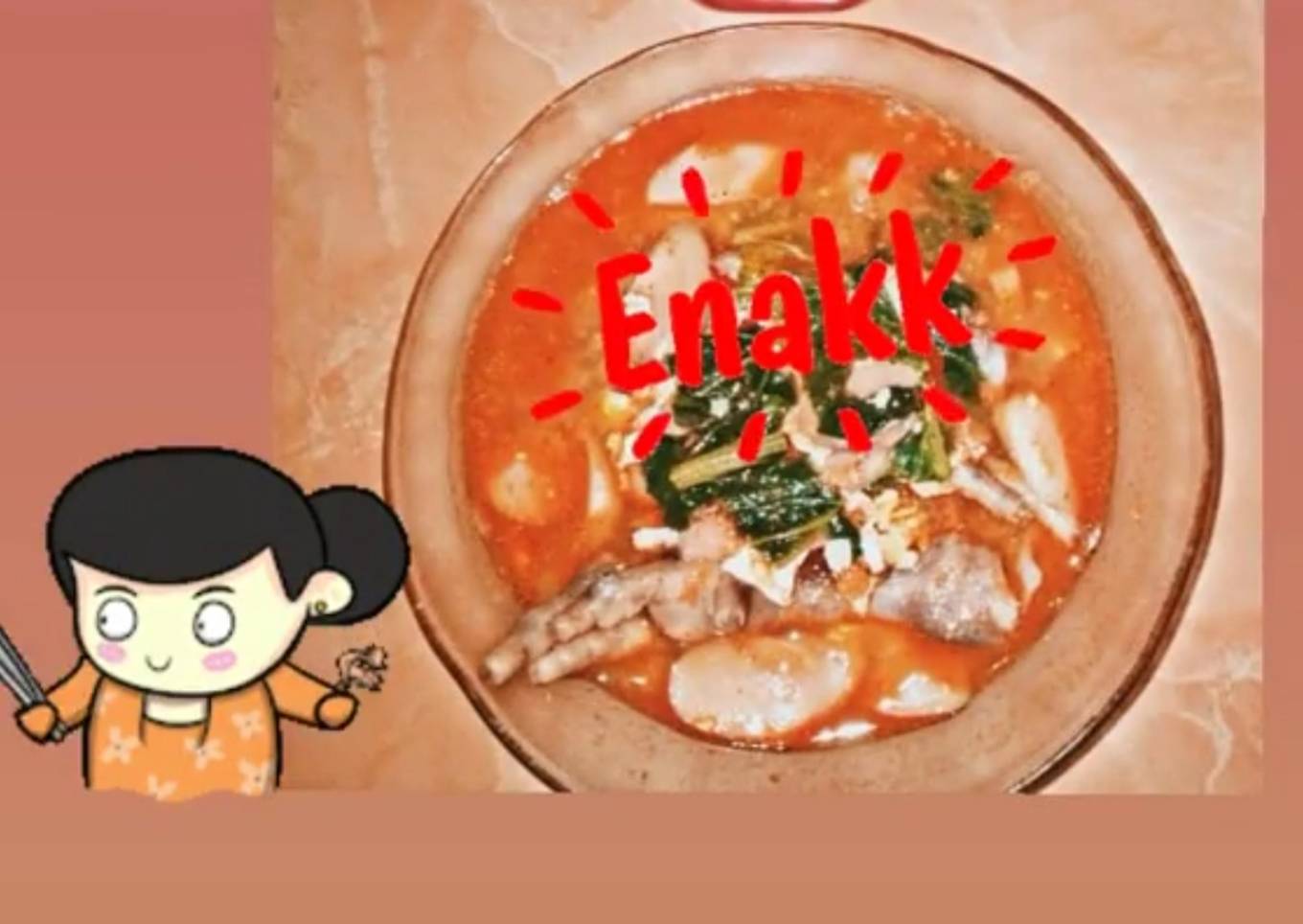 Seblak ceker mie lengkap