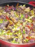 Verduras al wok con cerdo!