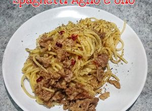 Foto resep Spaghetti Aglio e Olio with sliced beef