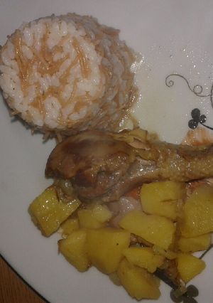 صورة لوصفة يخنة دجاج مع رز