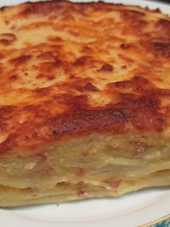 Una foto de Lasaña carbonara Thermomix