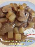 Lomo de cerdo al vino con patatas