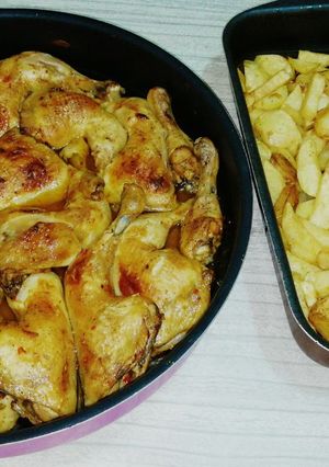 صورة لوصفة افخاد دجاج مع بطاطا