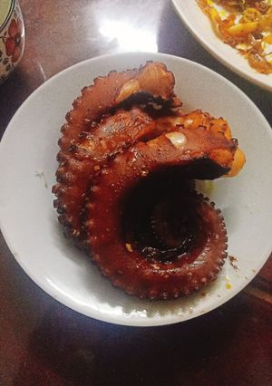 Hình của món Bạch tuộc nướng sate.