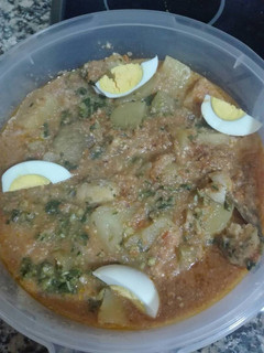 Una foto de Patatas con bacalao