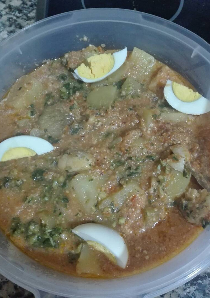 Una foto de Patatas con bacalao
