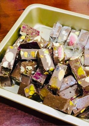 Hình của món Kẹo nougat (hạnh phúc) cacao.