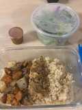 Grilled Chicken with Roast Potatoes, Sweet Potatoes and Quinoa
