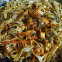A picture of Futticcine Red Sauce Pasta.