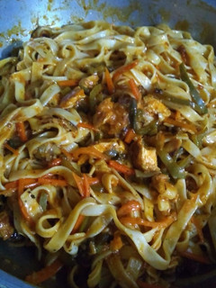 A picture of Futticcine Red Sauce Pasta.