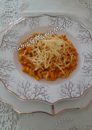 صورة لوصفة معكرونة بالجبن المبشور🧀🧀🧀🧀🧀