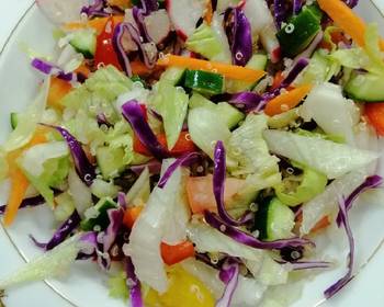 The New Way Serving Recipe Mixed salata with Quinoa Very Delicious