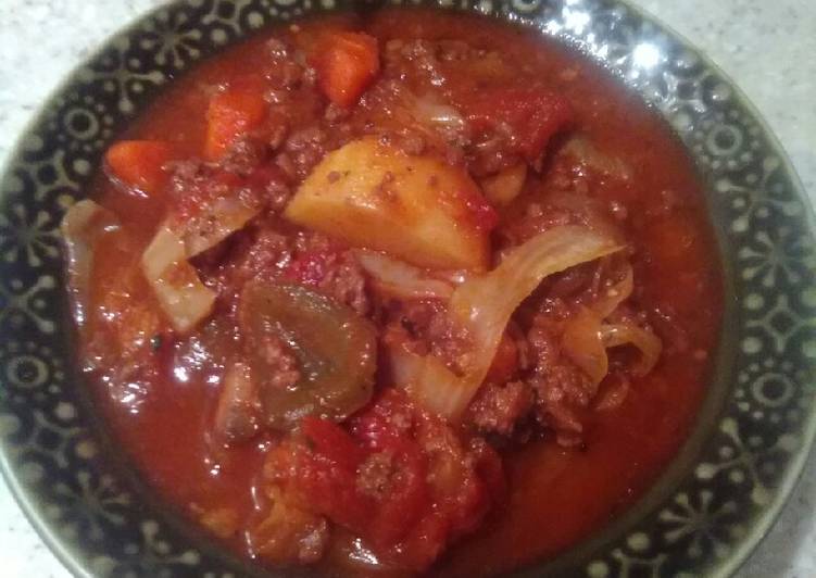 Easiest Way to Prepare Speedy Goulash/what ever you need2 use up/stew