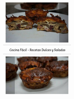 Una foto de Muffins de jamón serrano y champiñones