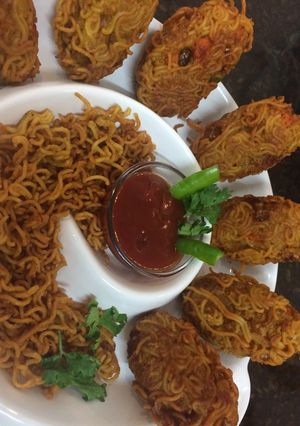 A picture of Maggi kebab fritters.