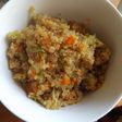 Quinoa con verduras, alga Kombu y salsa de soja