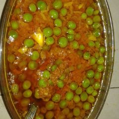 Kacchi haldi matar ki sabji A picture of Kacchi haldi matar ki sabji.