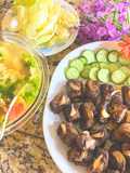 Garlic Grilled Ribs and Tofu Tomato Egg Soup