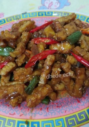 Foto resep Tempe Orek Kacang Panjang Pedas Manis