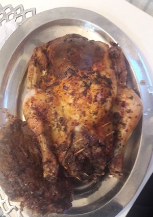 Egész töltött csirke recept fotója