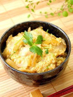 A picture of Savory Chicken and Egg Bowl (Oyakodon) - Great for Lunchboxes!.