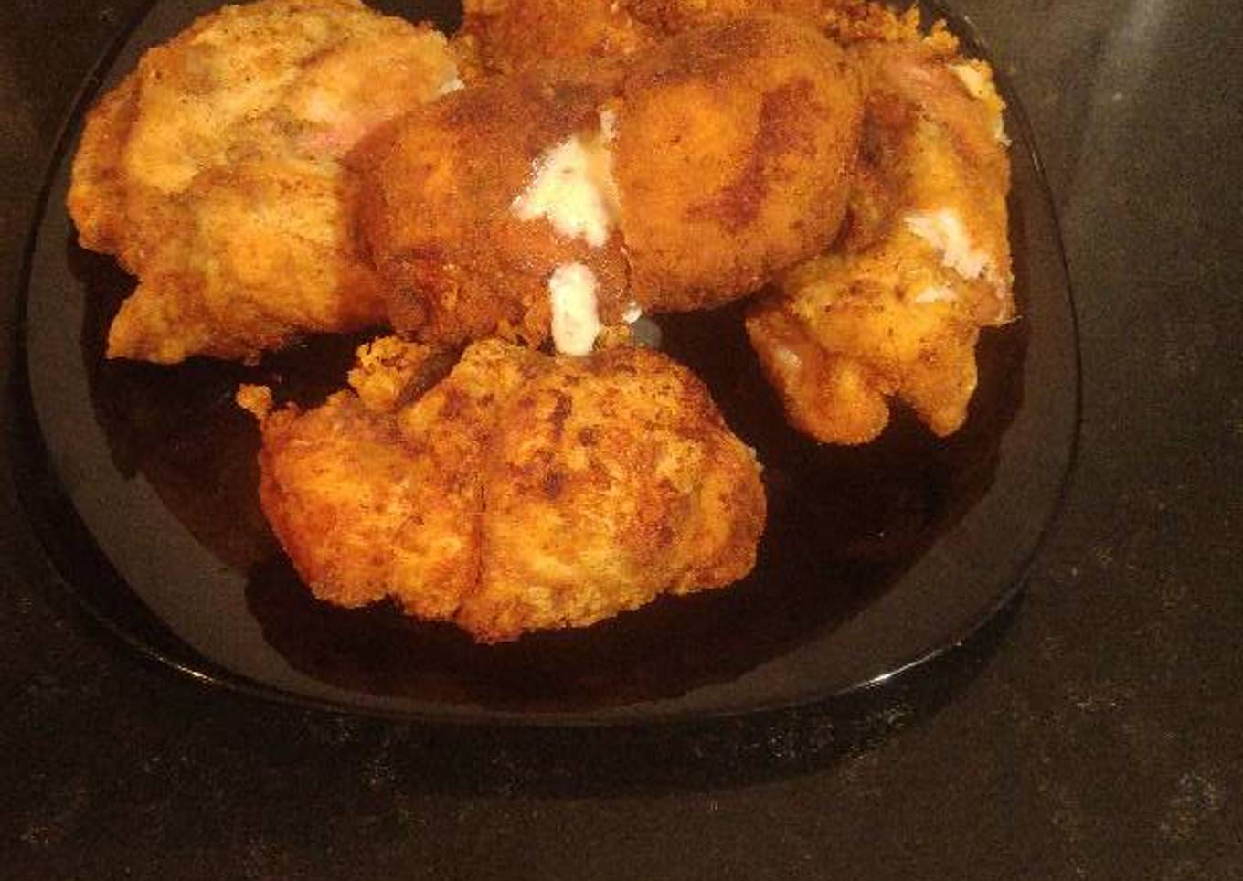 Pechugas rellenas de jamón york y queso