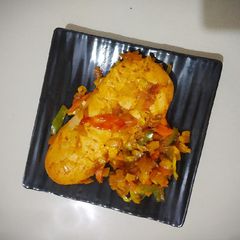 A picture of Masala hot dog.