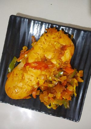 A picture of Masala hot dog.