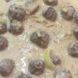 Meatball creamy cheeze sauce