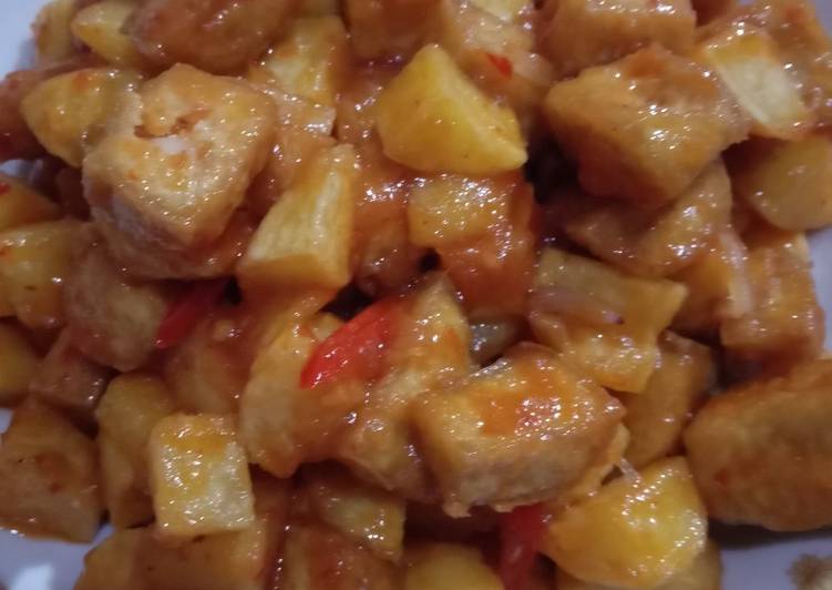 Cara Gampang Menyiapkan Sambal tahu kentang josss 😍😍😘😘🙏🙏🙏👍👍💯💯, Bikin Ngiler