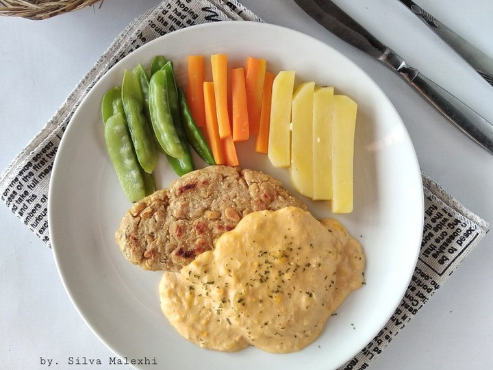 Langkah Mudah untuk Menyiapkan Steak Tempe Saus Telur Asin, Enak Banget