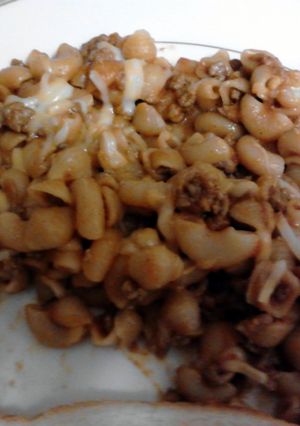A picture of Homemade beef-o-roni.