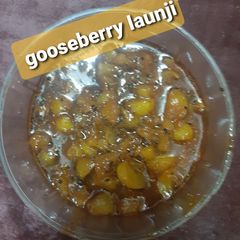 A picture of Gooseberry launji (amla launji).