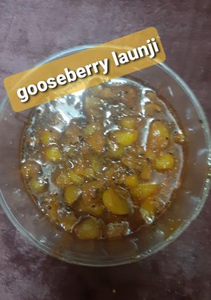 A picture of Gooseberry launji (amla launji).