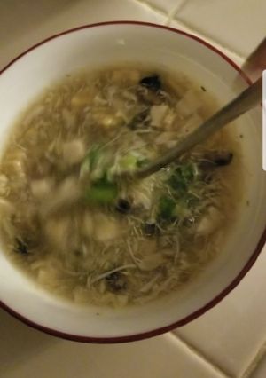 A picture of Sticky Crab Soup.
