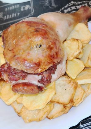 Töltött csirkecombok recept fotója