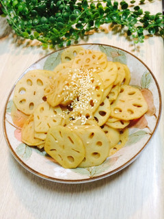 醬燒芝麻蓮藕 的食譜成品照片